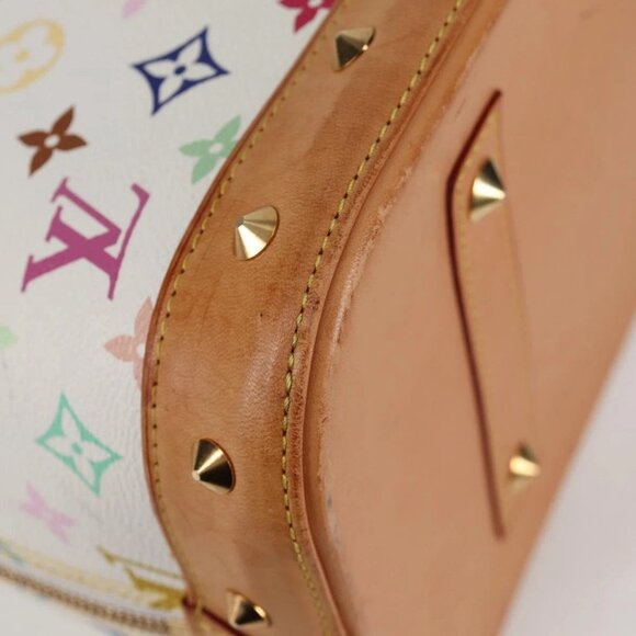 LOUIS VUITTON Monogram Multicolor Alma GM Hand Bag White M40441 LV Auth 131827V - Picture 5 of 16